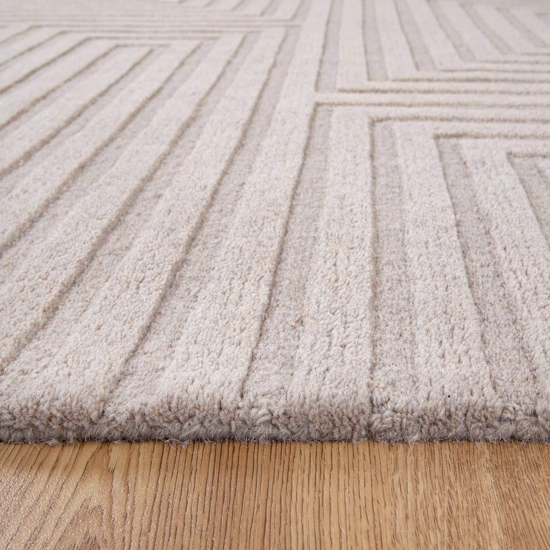 Les Nomades Felix Beige Wool Rug