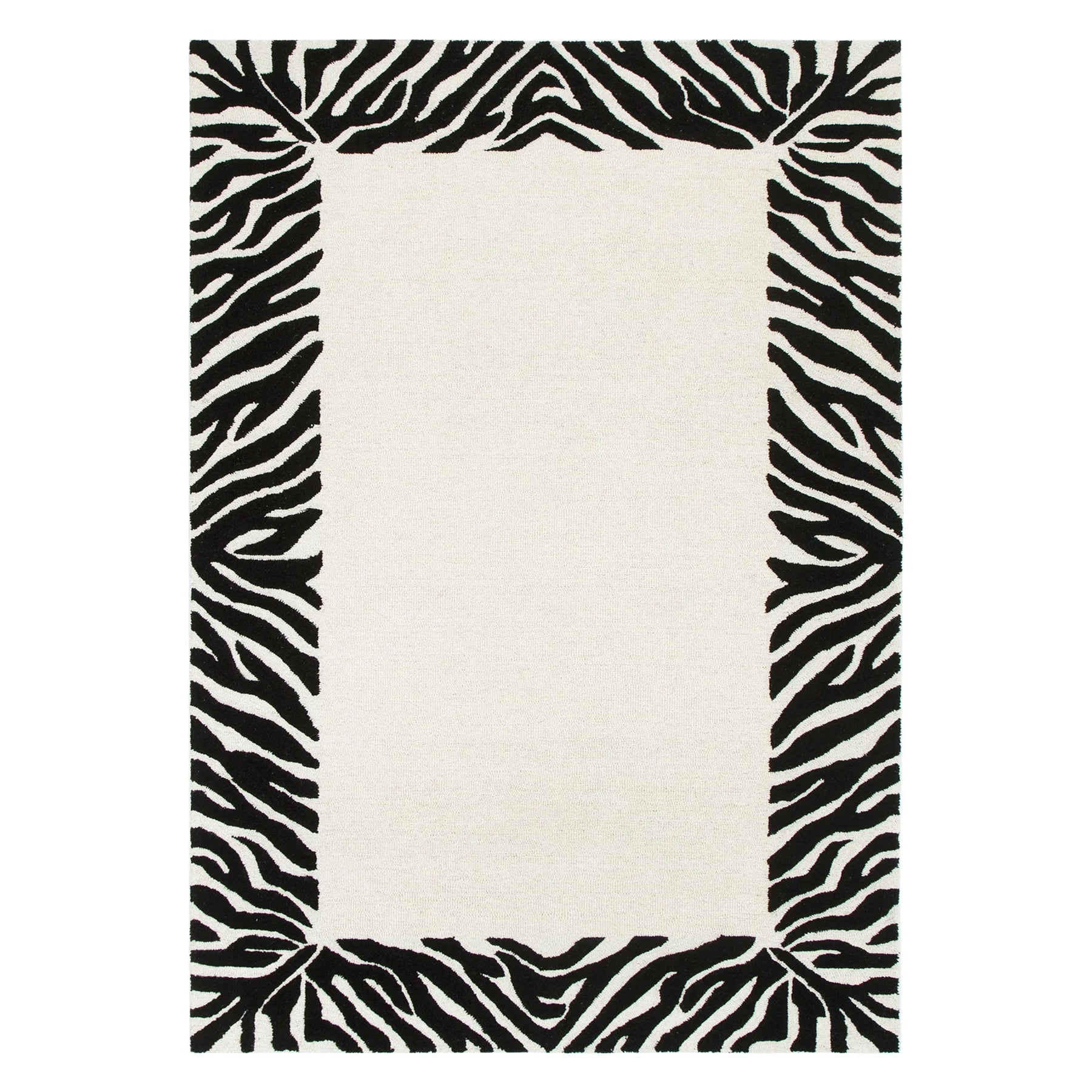 Sahara Zebra Natural Textured Wool Rug 160 x 230 cm