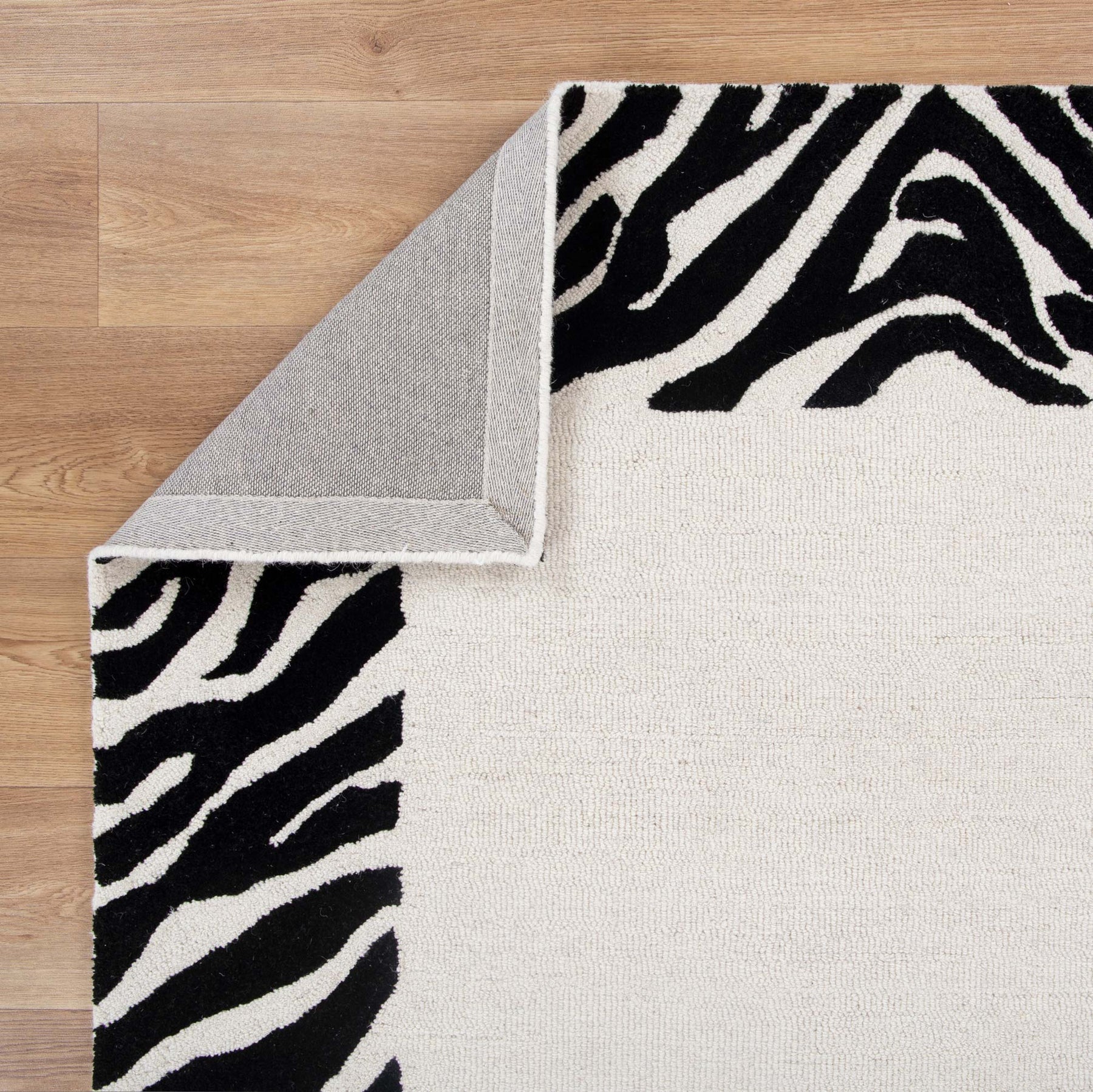 Sahara Zebra Natural Textured Wool Rug 160 x 230 cm