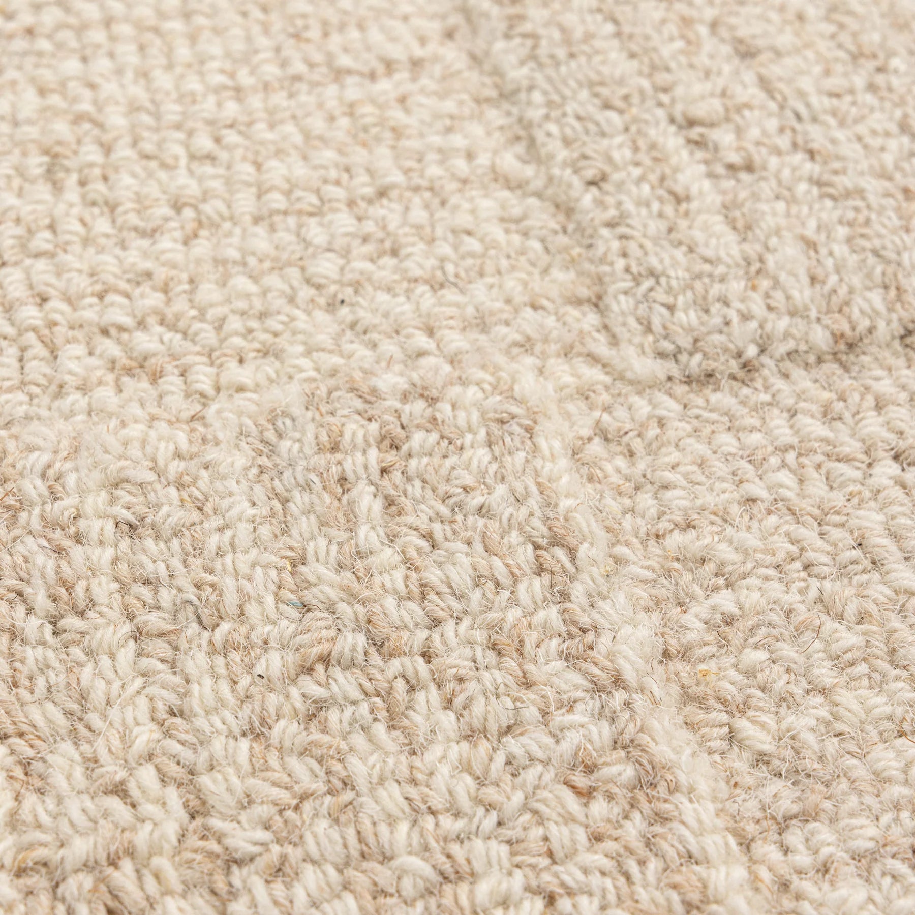 Les Nomades Checkered Cream Wool Rug