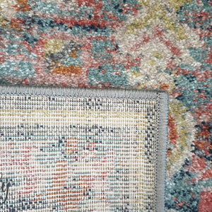 Heirloom Red Distressed Medallion Rug