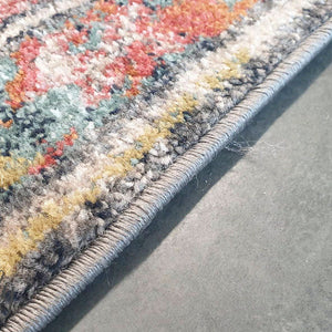 Heirloom Red Distressed Medallion Rug