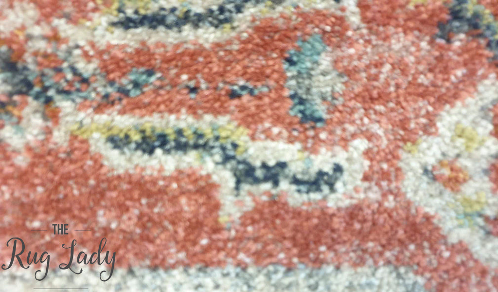 Heirloom Red Distressed Medallion Rug
