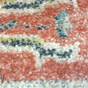 Heirloom Red Distressed Medallion Rug