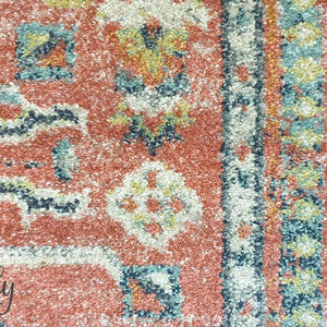 Heirloom Red Distressed Medallion Rug