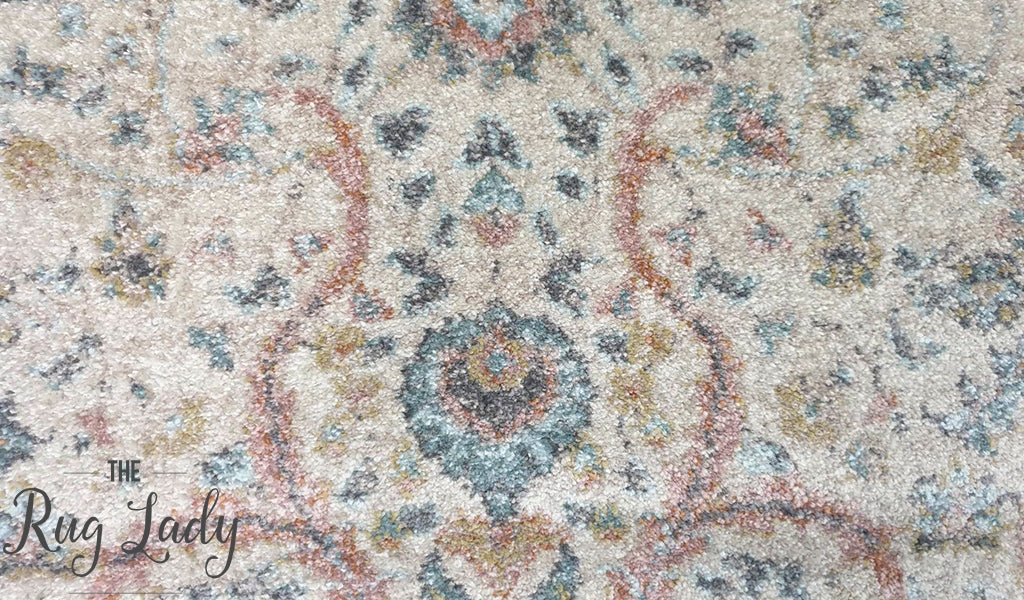 Heirloom Ivory Distressed Floral Rug