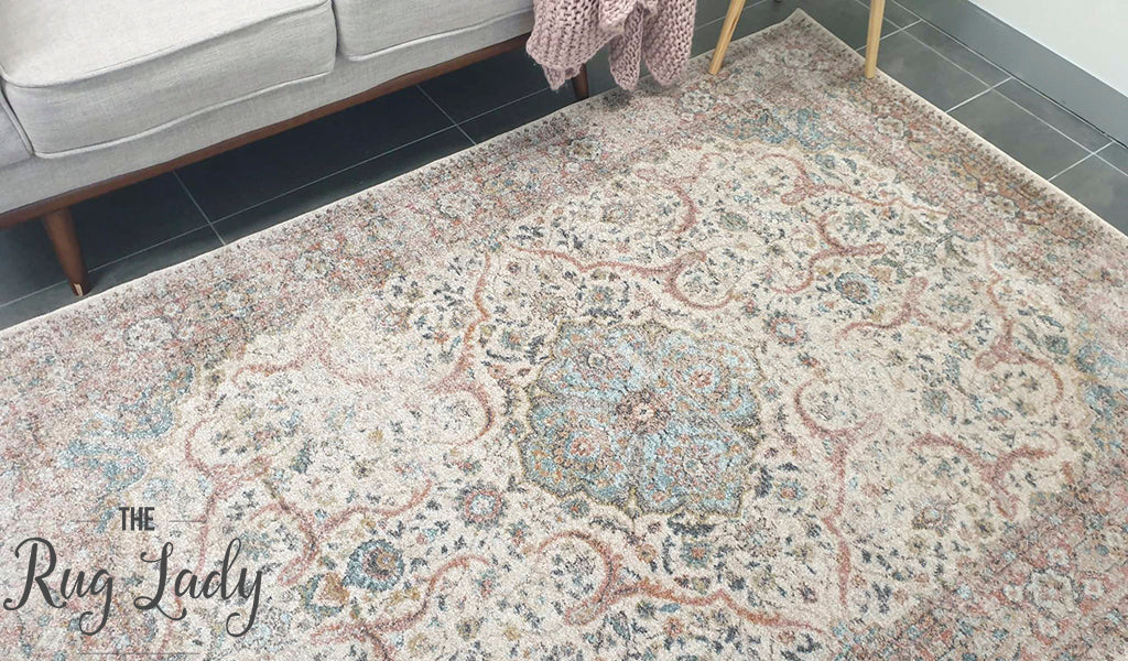 Heirloom Ivory Distressed Floral Rug