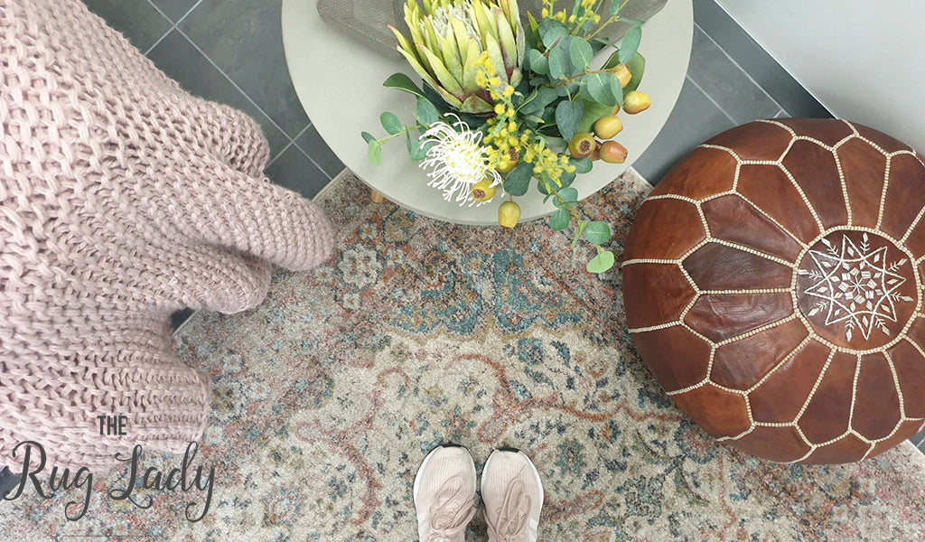 Heirloom Ivory Distressed Floral Rug