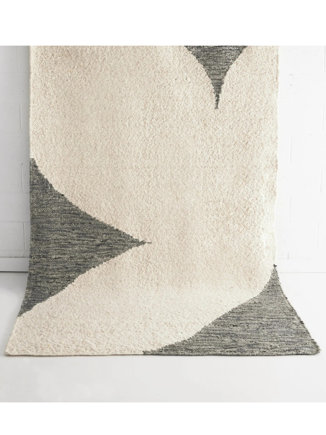 Isla Grey Ivory Boucle Wool Rug