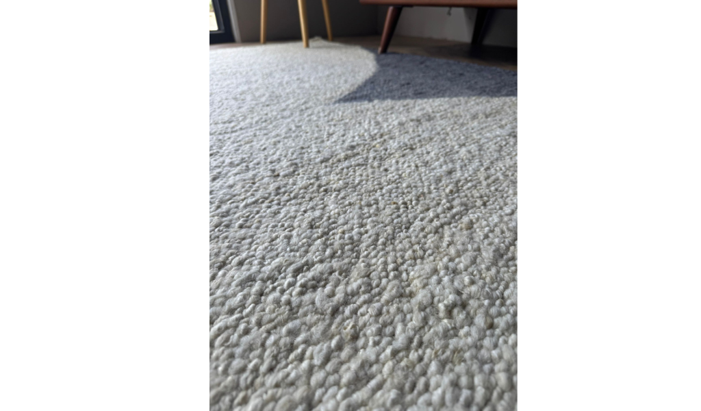 Isla Grey Ivory Boucle Wool Rug