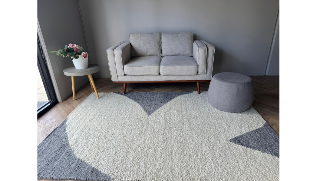 Isla Grey Ivory Boucle Wool Rug