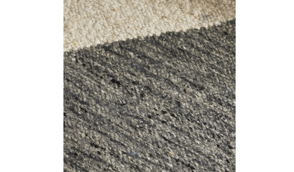 Isla Grey Ivory Boucle Wool Rug