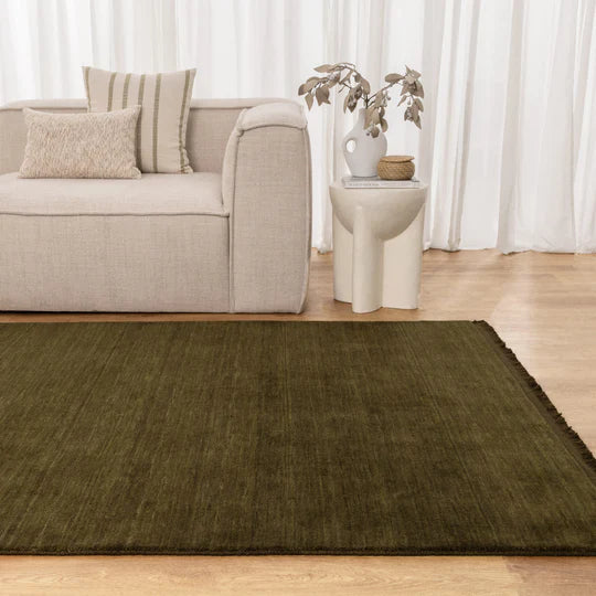 Olive Verde Hand knotted wool Rug