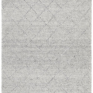 Macey Grey Marble Lattice Wool Rug