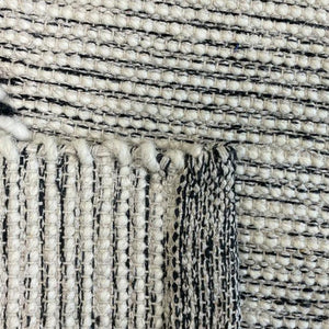 Macey Black Ivory Lattice Wool Rug