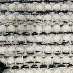 Macey Black Ivory Lattice Wool Rug
