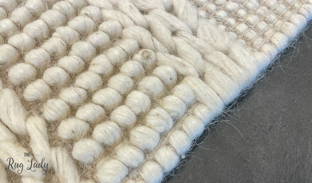 Macey Dreamy Ivory Geometric Wool Rug