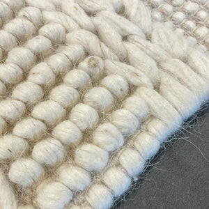 Macey Dreamy Ivory Geometric Wool Rug