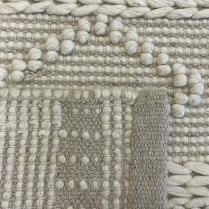 Macey Dreamy Ivory Geometric Wool Rug