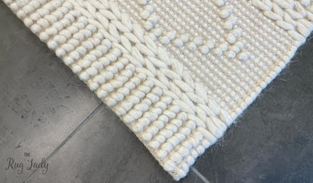 Macey Dreamy Ivory Geometric Wool Rug