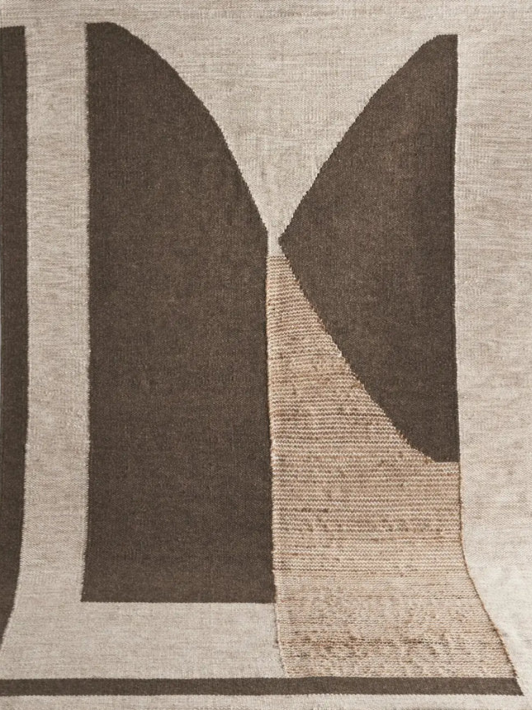 Isla Neutral Geometric Shapes Wool Jute Rug