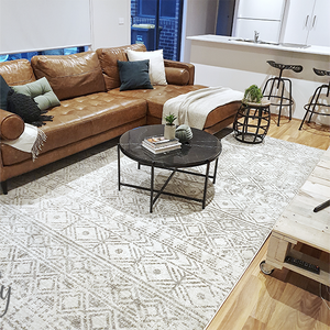 Heaven Grey Tribal Geometric Diamond Rug