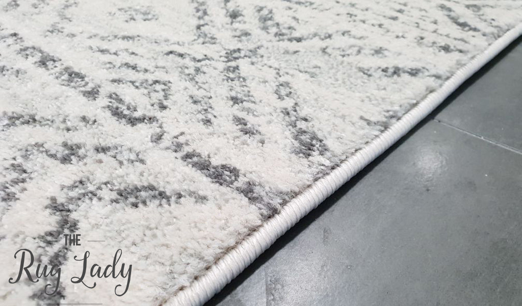 Heaven Grey Tribal Geometric Diamond Rug