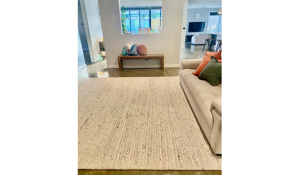 Olivia Natural Braided Pattern Wool Rug