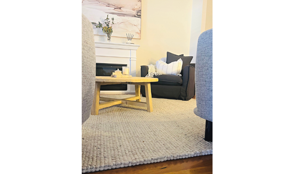 Olivia Natural Bubble Pattern Wool Rug