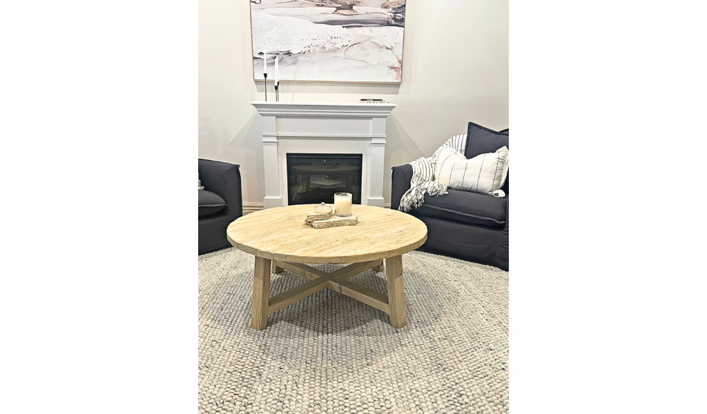 Olivia Natural Bubble Pattern Wool Rug