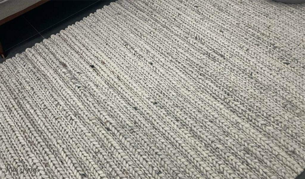 Olivia Natural Braided Pattern Wool Rug