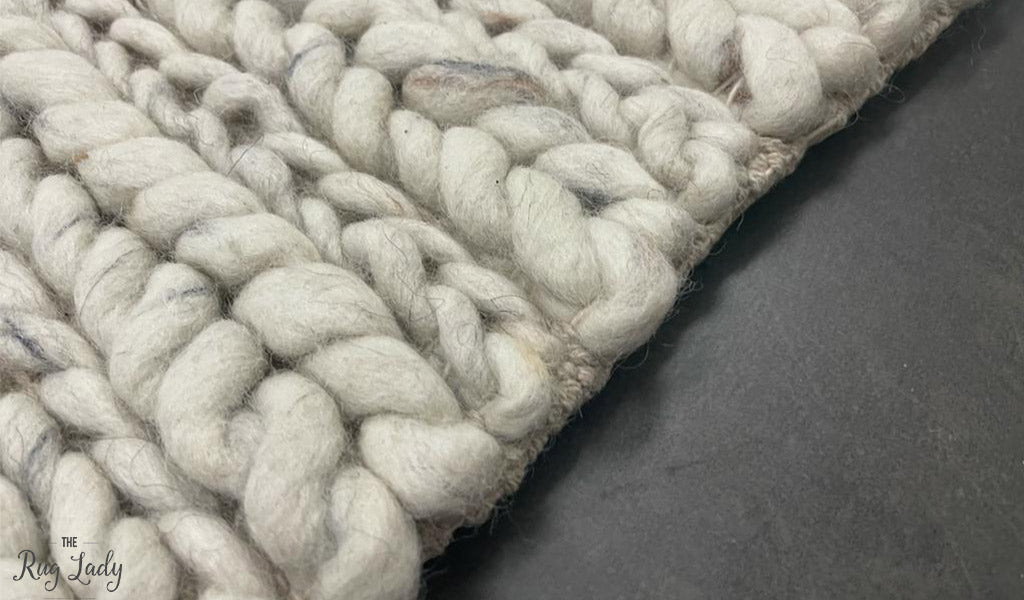 Olivia Natural Braided Pattern Wool Rug