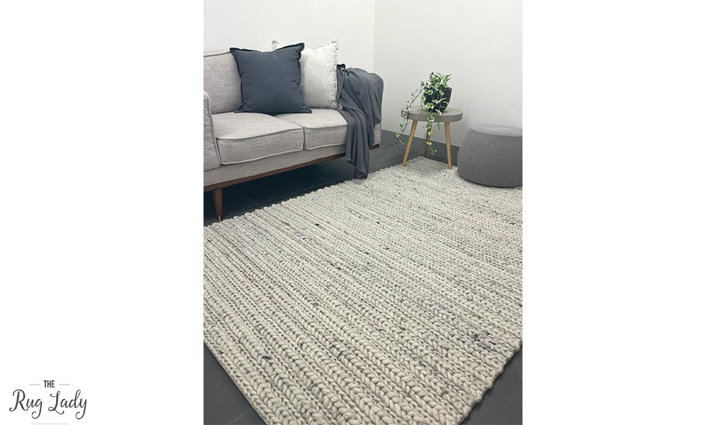 Olivia Natural Braided Pattern Wool Rug