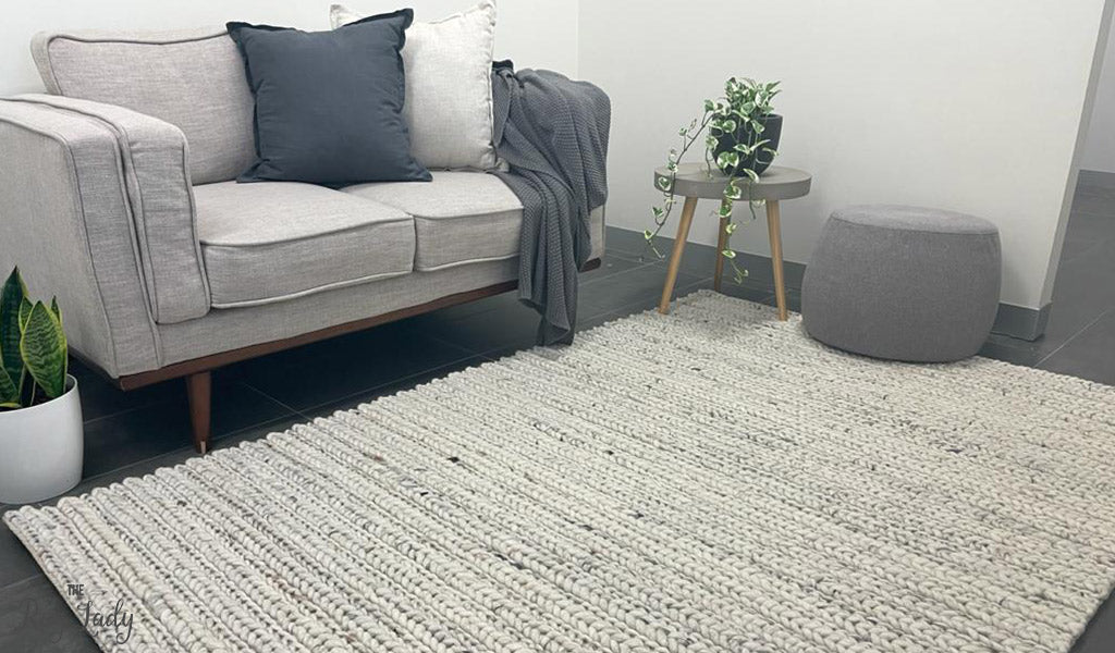 Olivia Natural Braided Pattern Wool Rug