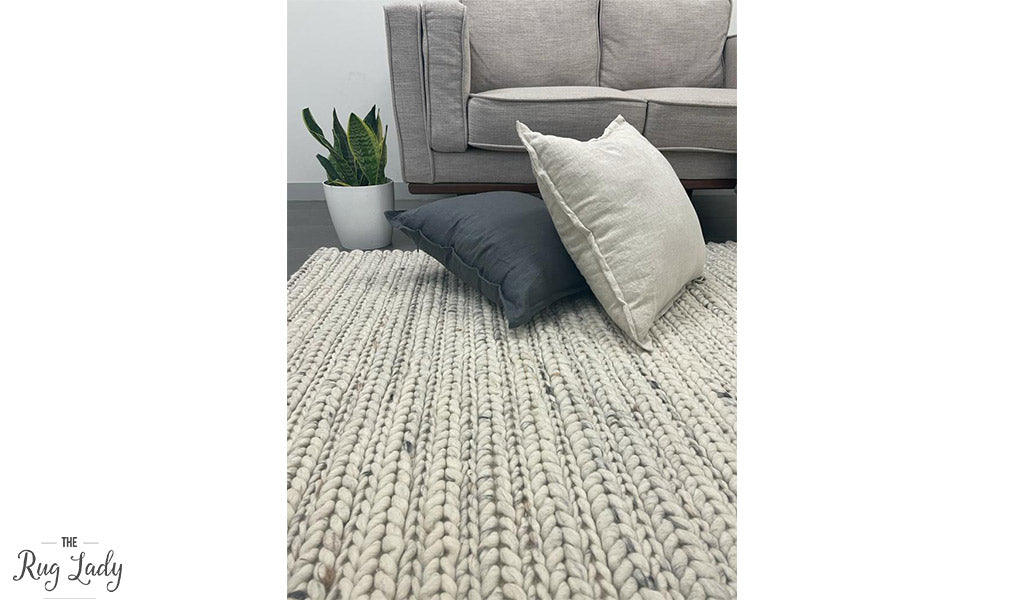Olivia Natural Braided Pattern Wool Rug
