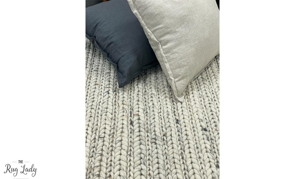 Olivia Natural Braided Pattern Wool Rug