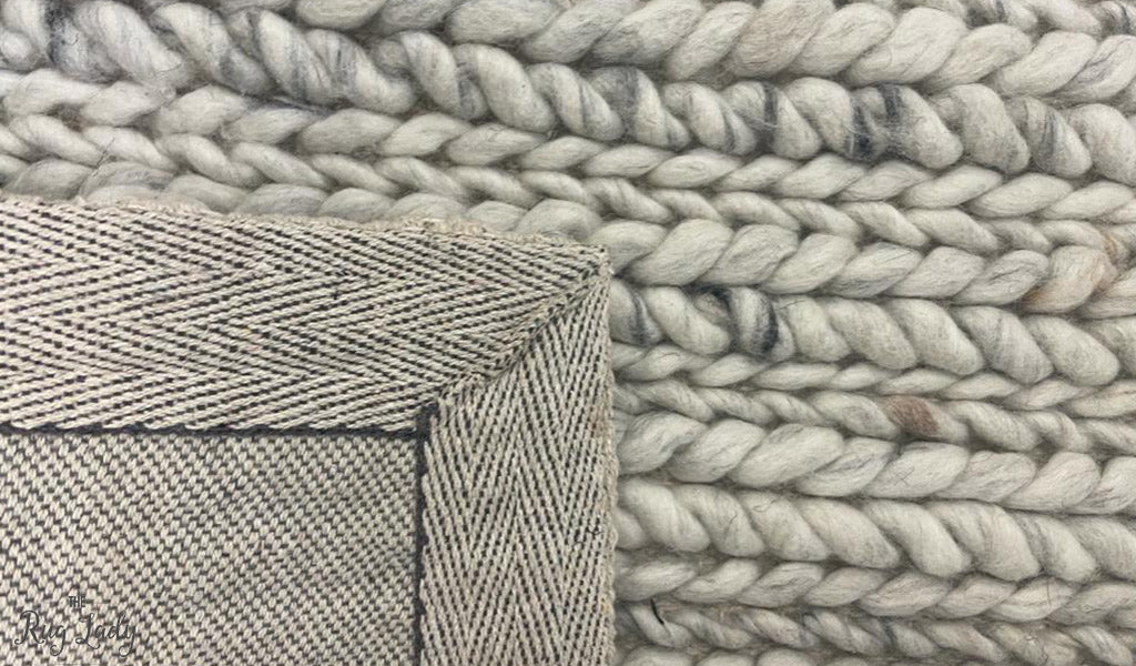 Olivia Natural Braided Pattern Wool Rug