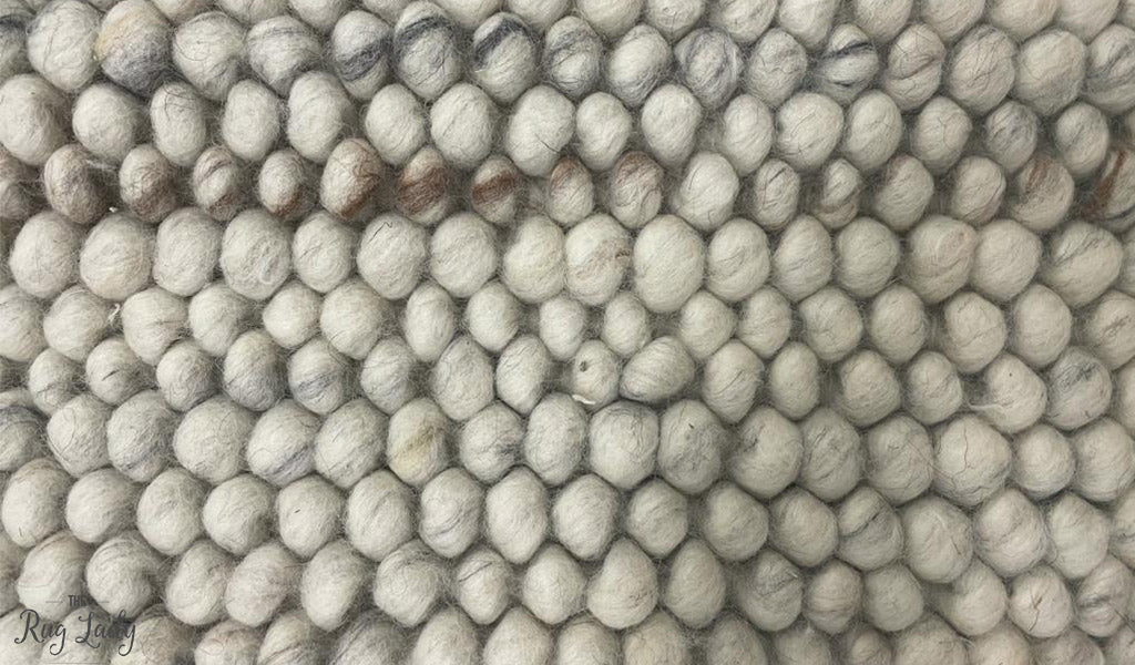 Olivia Natural Bubble Pattern Wool Rug