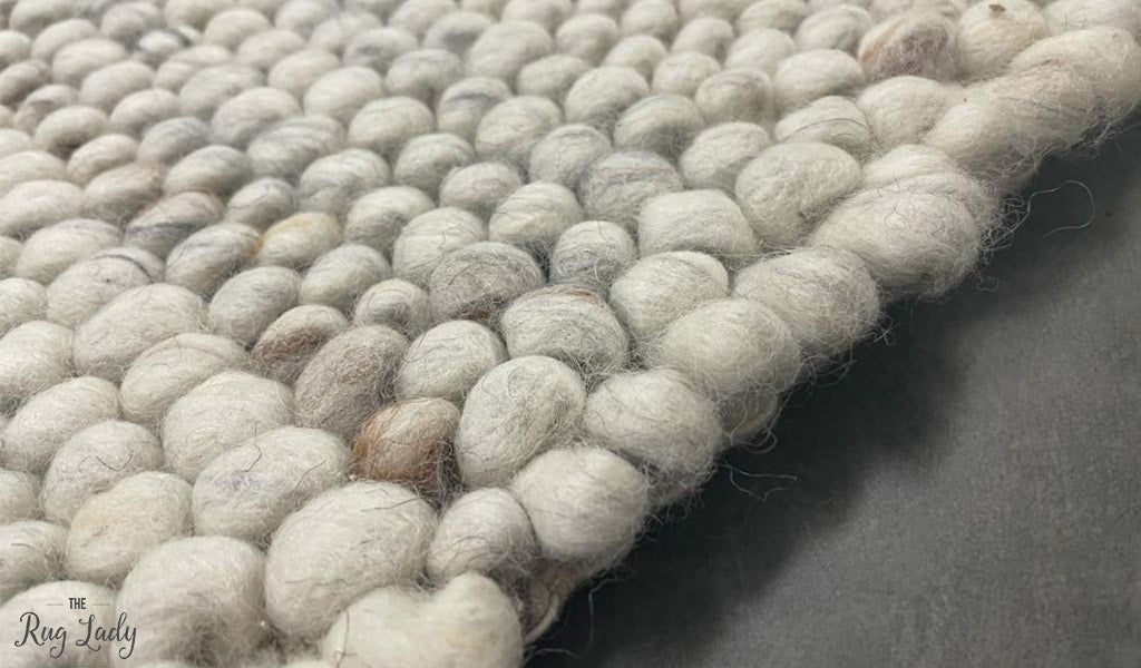Olivia Natural Bubble Pattern Wool Rug