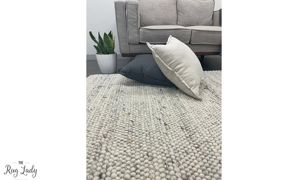 Olivia Natural Bubble Pattern Wool Rug