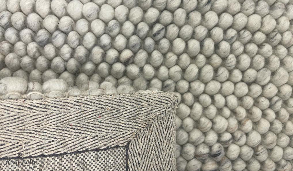 Olivia Natural Bubble Pattern Wool Rug