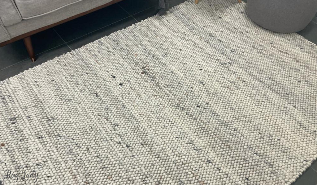 Olivia Natural Bubble Pattern Wool Rug