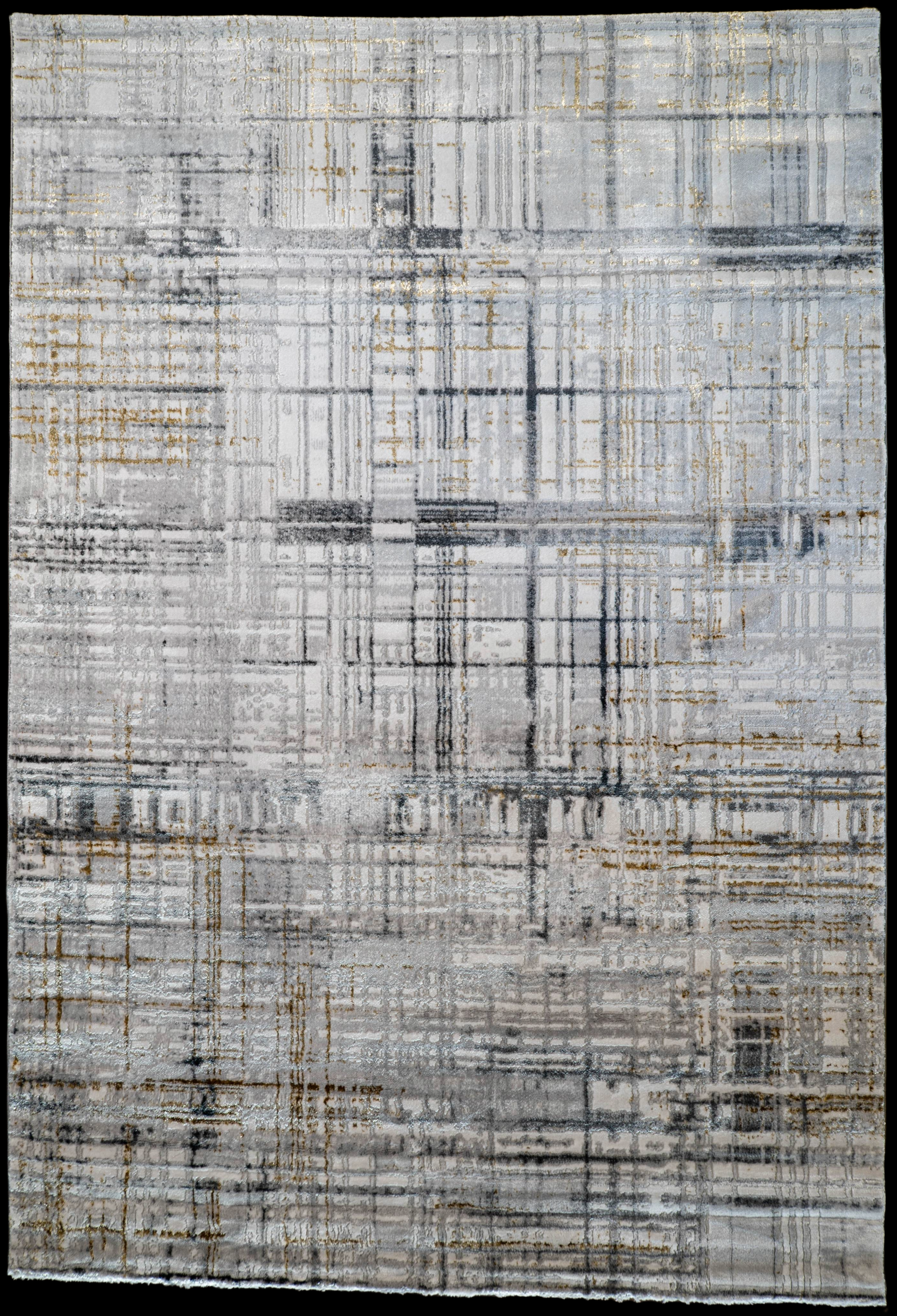 grey multi Lazer Modern Abstract lines Rug