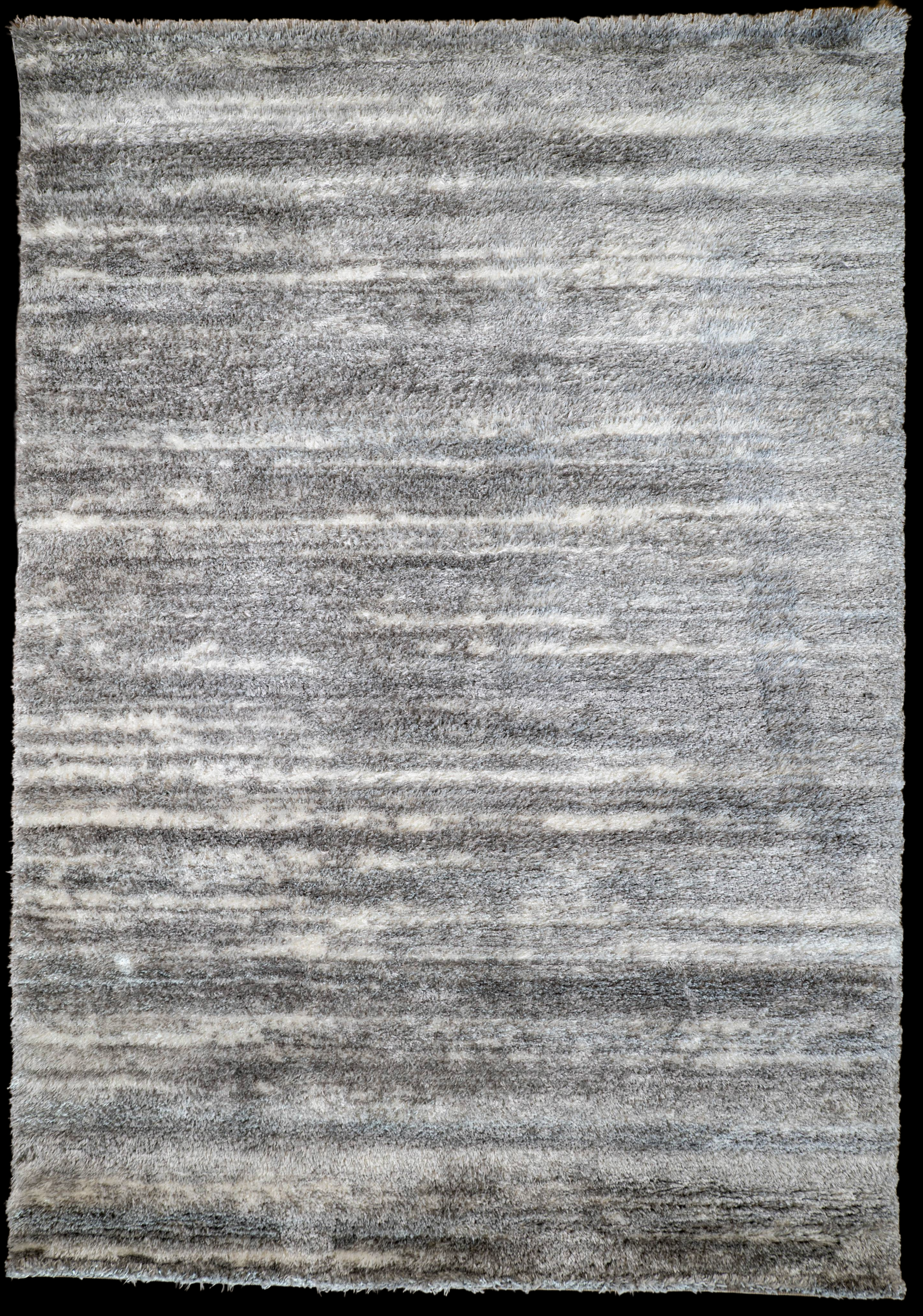 Jasmine Shaggy grey plain simple flokati Rug