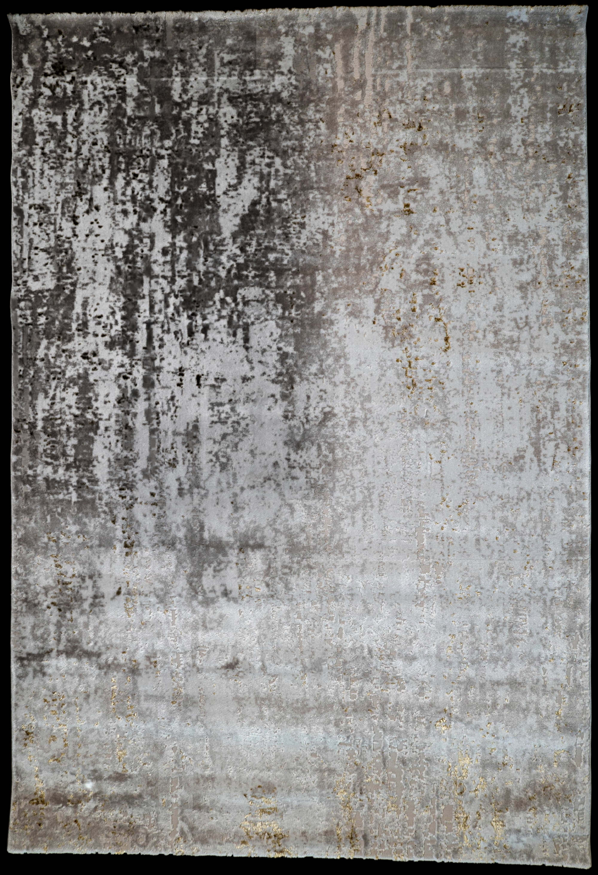 Cream gold Lazer Modern Abstract dotted Rug
