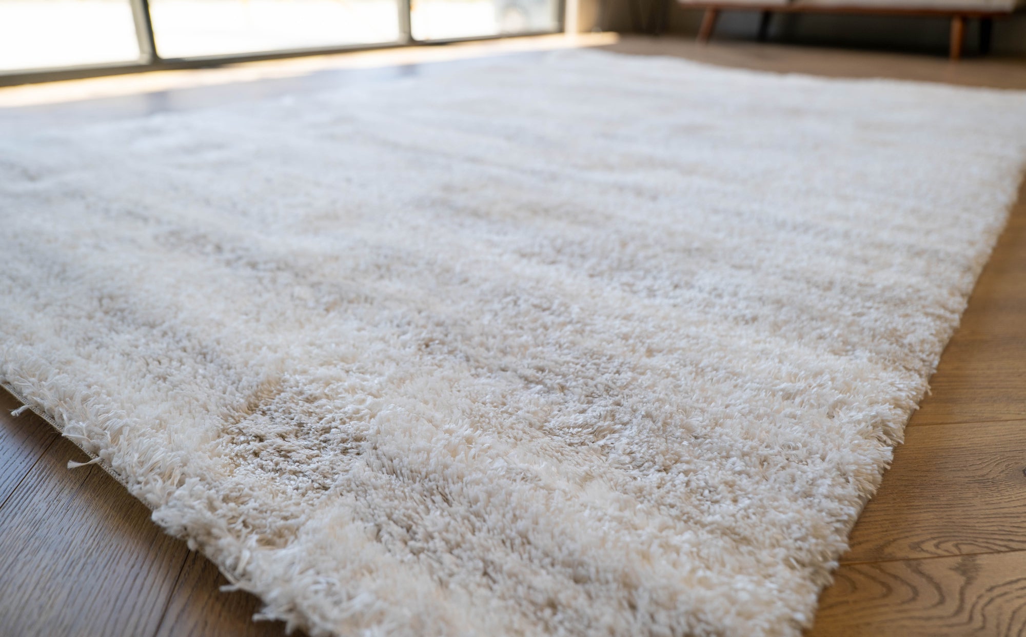 Jasmine Shaggy cream beige plain simple flokati Rug