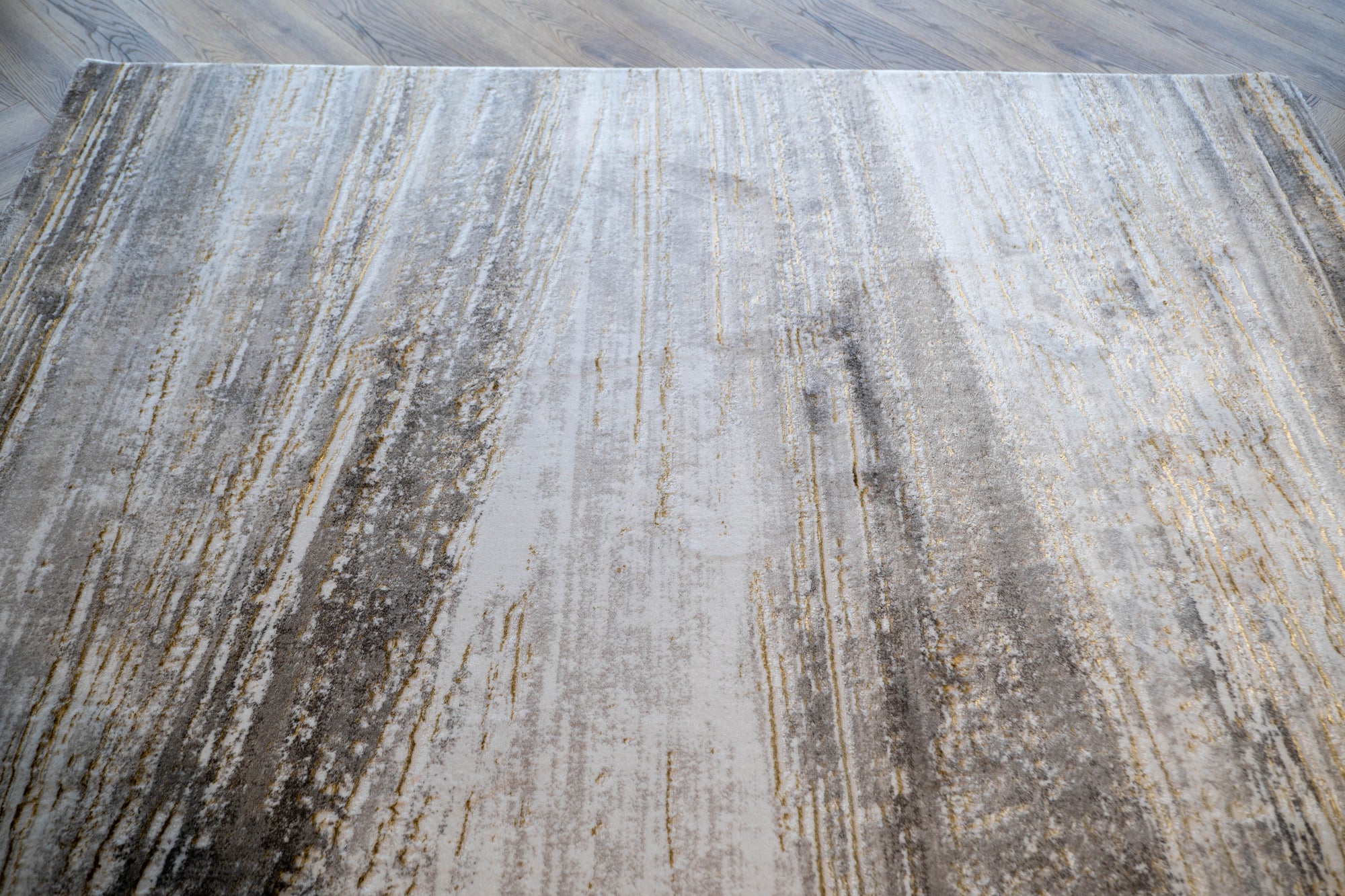 Cream vizion Lazer Modern Abstract strokes Rug