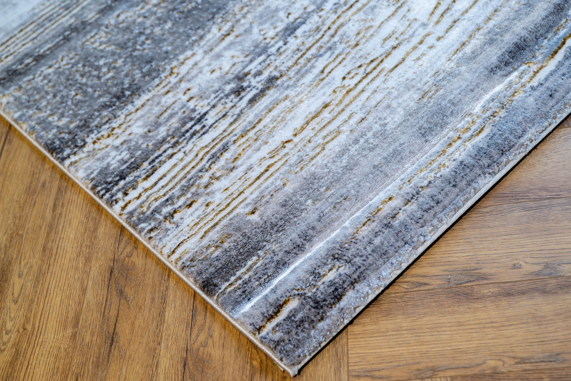 Cream vizion Lazer Modern Abstract strokes Rug