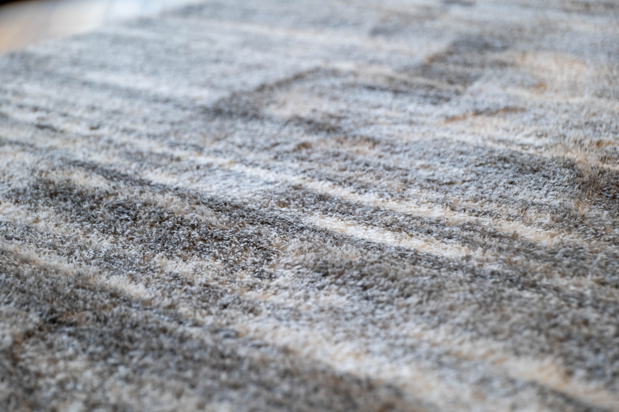 Jasmine Shaggy grey plain simple flokati Rug
