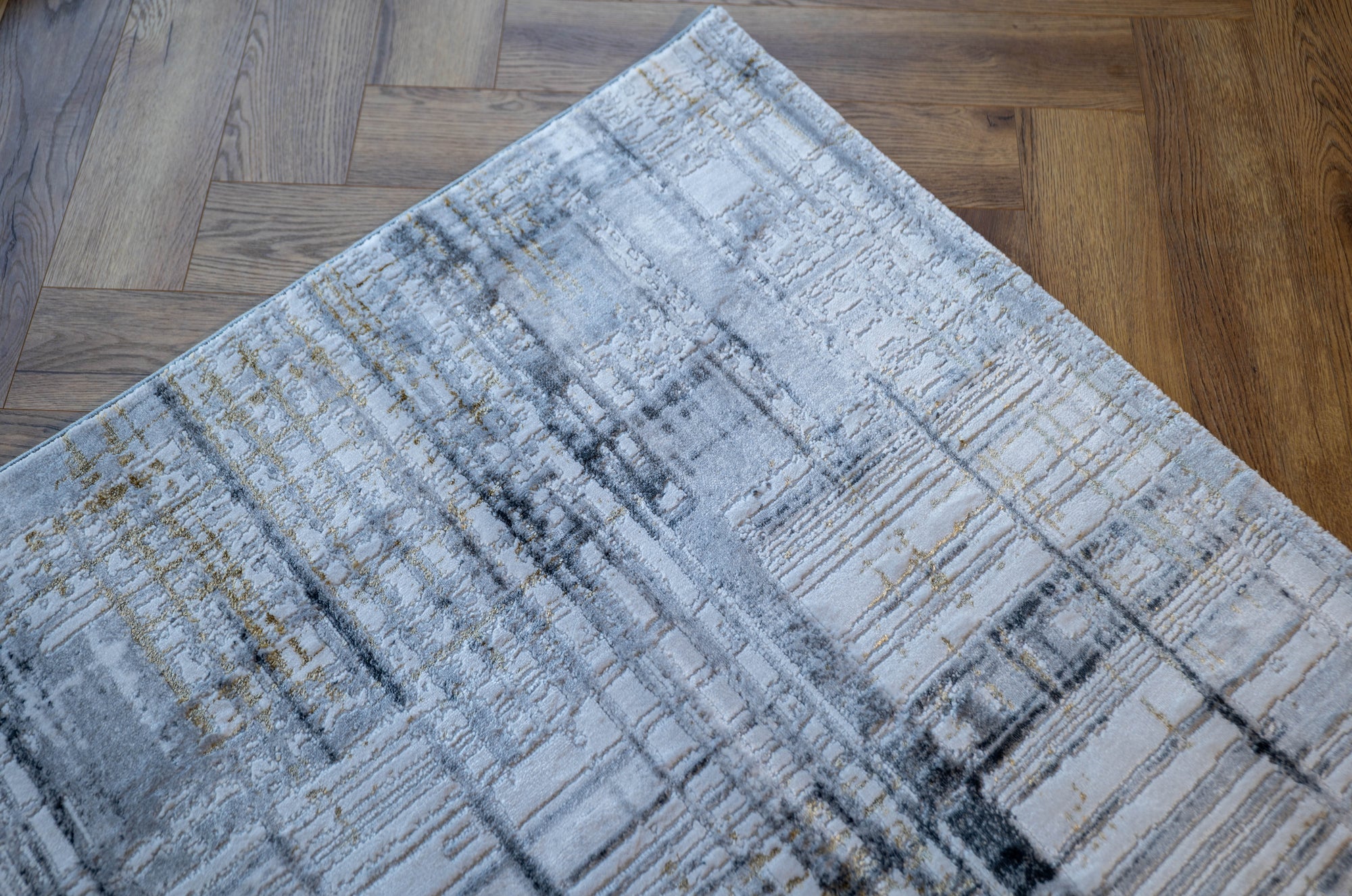 grey multi Lazer Modern Abstract lines Rug